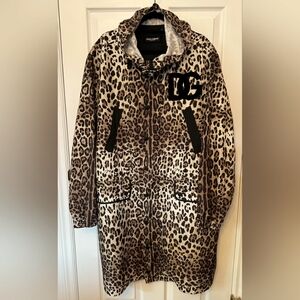 NWOT DOLCE & GABBANA Leopard Print Jacket - US 48, Tan/Black